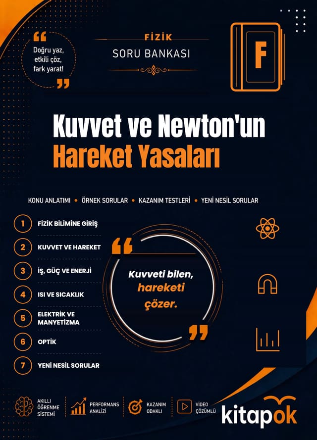 Kuvvet ve Newton'un Hareket Yasaları — 20 Soru soru bankası kapağı