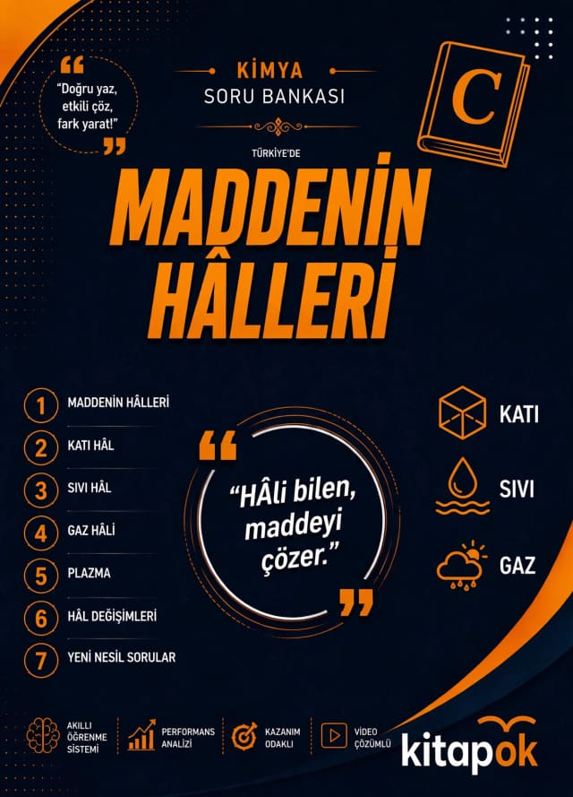 Maddenin Hâlleri — 20 Soru soru bankası kapağı