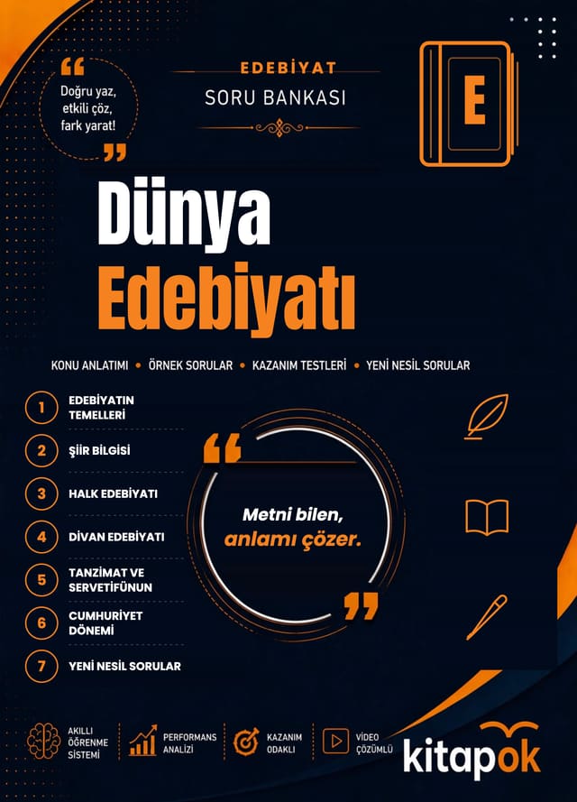 Dünya Edebiyatı — 20 Soru soru bankası kapağı
