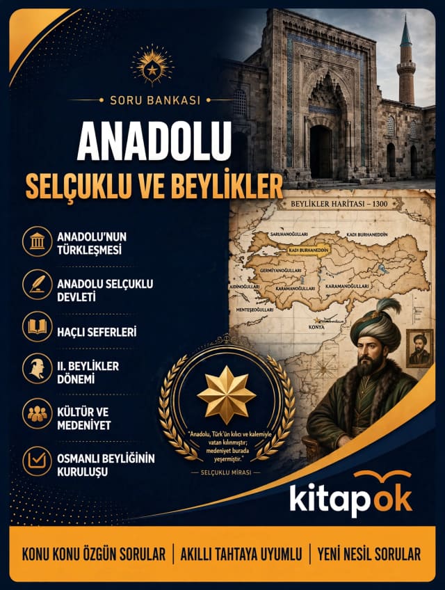 Anadolu Selçuklu ve Beylikler Dönemi — 19 Soru soru bankası kapağı