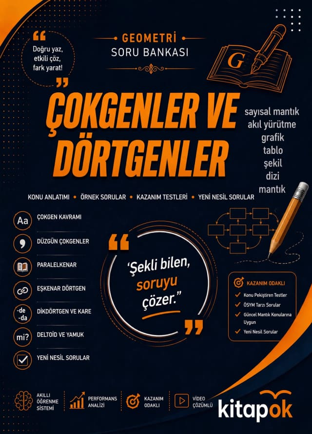 Çokgenler ve Dörtgenler — 20 Soru soru bankası kapağı