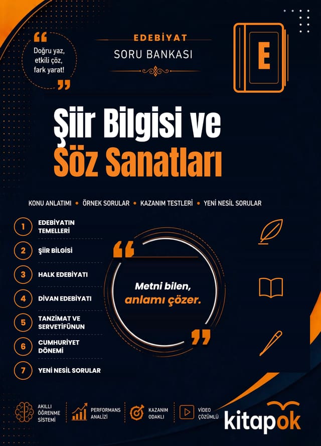 Şiir Bilgisi ve Söz Sanatları — 17 Soru soru bankası kapağı