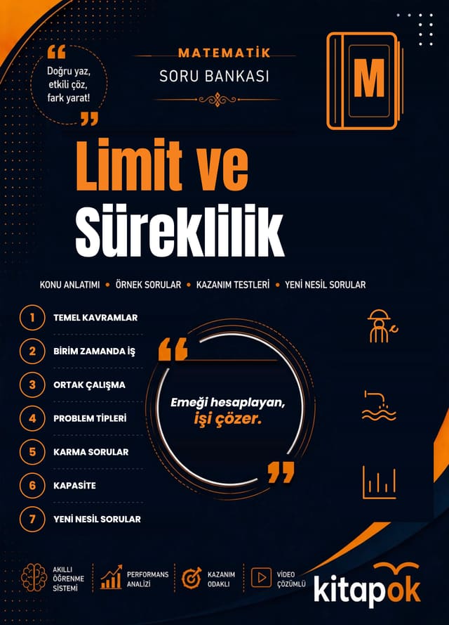 Limit ve Süreklilik — 20 Soru soru bankası kapağı