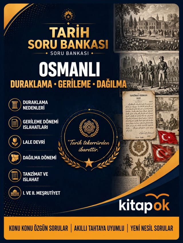 Osmanlı Duraklama, Gerileme ve Dağılma Dönemi — 20 Soru soru bankası kapağı