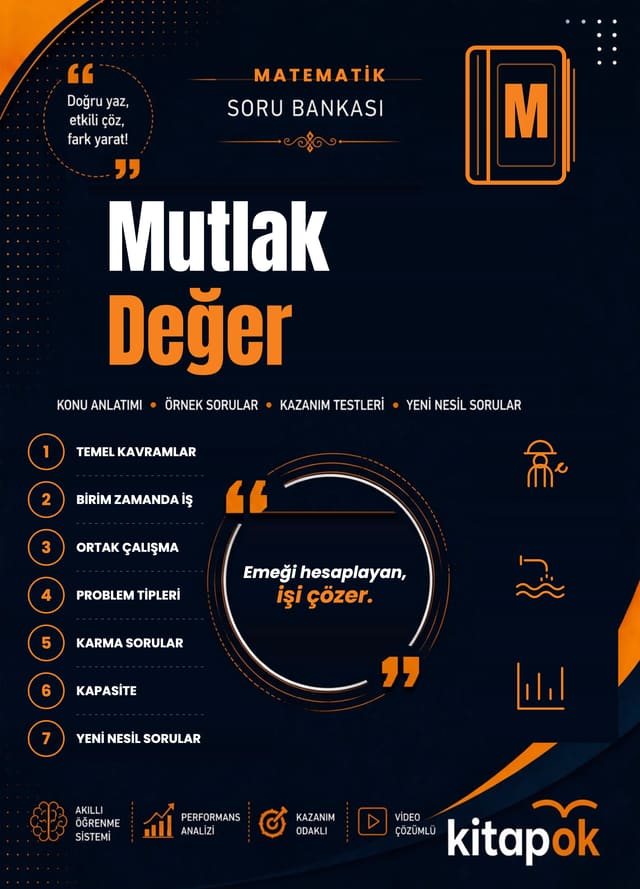 Mutlak Değer — 20 Soru soru bankası kapağı