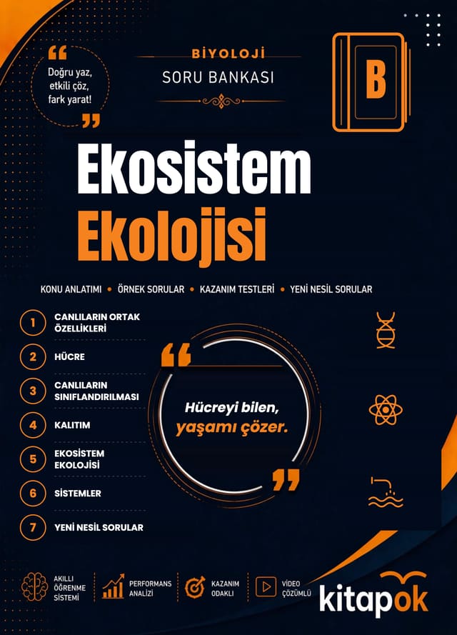 Ekosistem Ekolojisi — 20 Soru soru bankası kapağı
