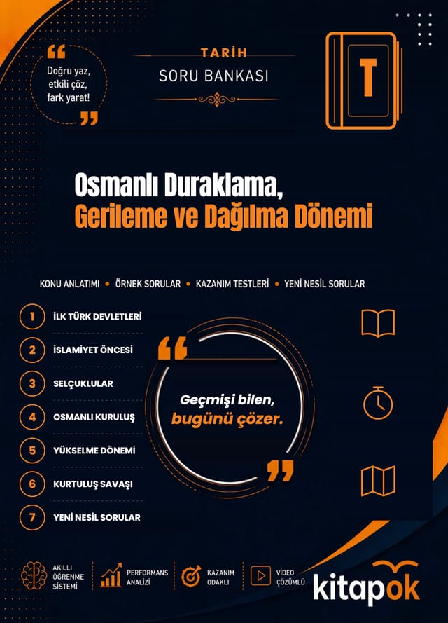 Osmanlı Duraklama, Gerileme ve Dağılma Dönemi — 20 Soru soru bankası kapağı