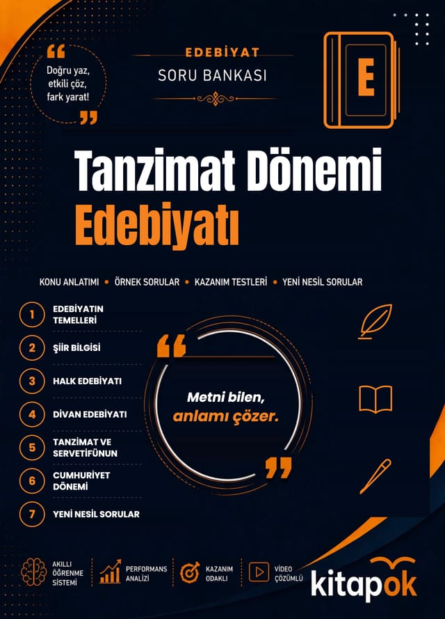 Tanzimat Dönemi Edebiyatı — 19 Soru soru bankası kapağı