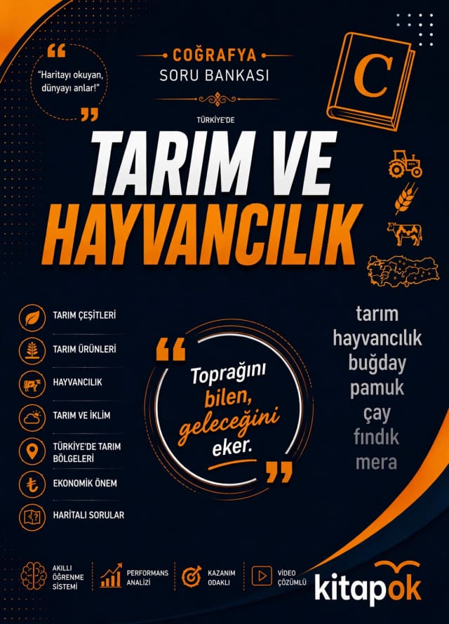 Türkiye'de Tarım ve Hayvancılık — 20 Soru soru bankası kapağı