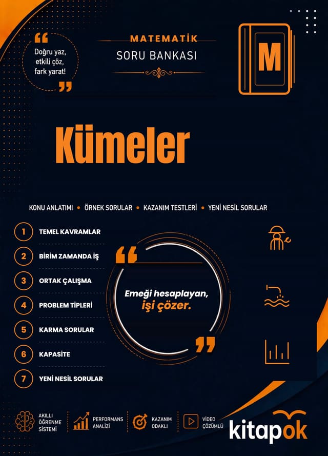 Kümeler — 18 Soru soru bankası kapağı