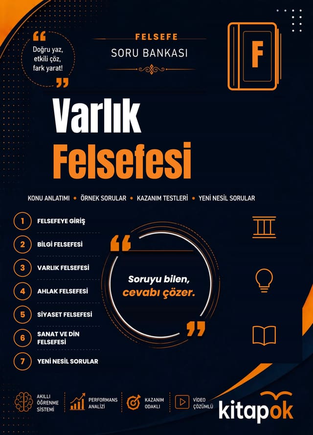 Varlık Felsefesi — 20 Soru soru bankası kapağı