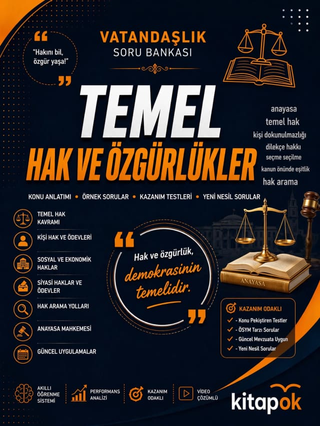 Temel Hak ve Özgürlükler — 20 Soru soru bankası kapağı