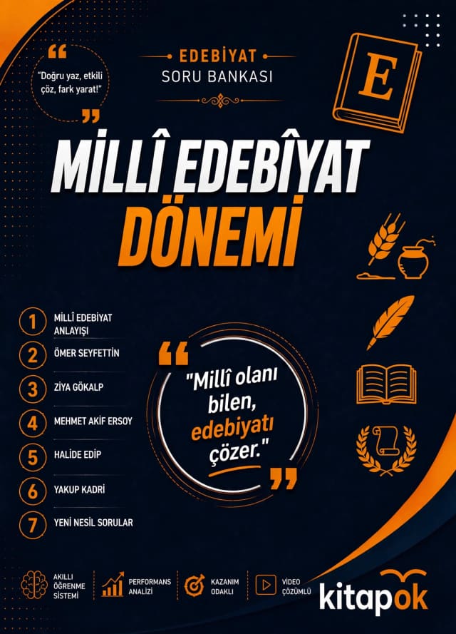 Millî Edebiyat Dönemi — 20 Soru soru bankası kapağı