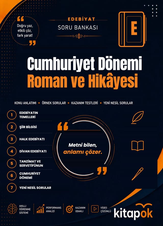 Cumhuriyet Dönemi Roman ve Hikâyesi — 20 Soru soru bankası kapağı