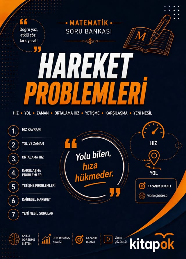 Hareket Problemleri — 20 Soru soru bankası kapağı