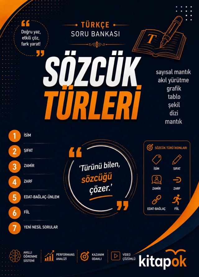 Sözcük Türleri — 19 Soru soru bankası kapağı