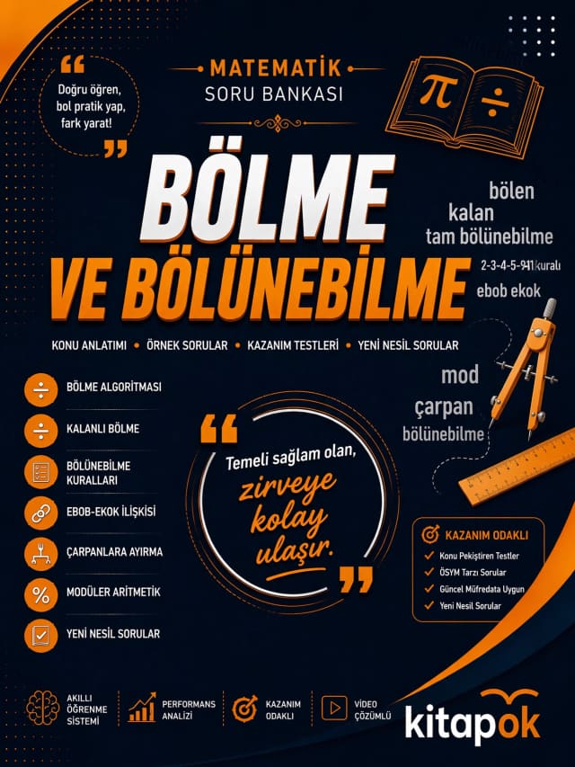 Bölme ve Bölünebilme — 20 Soru soru bankası kapağı
