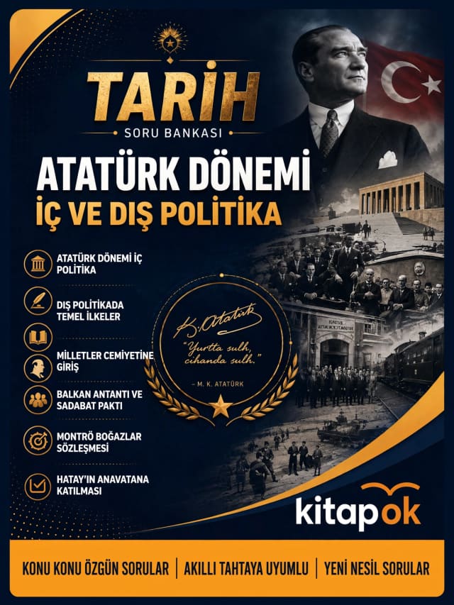 Atatürk Dönemi İç ve Dış Politika — 20 Soru soru bankası kapağı