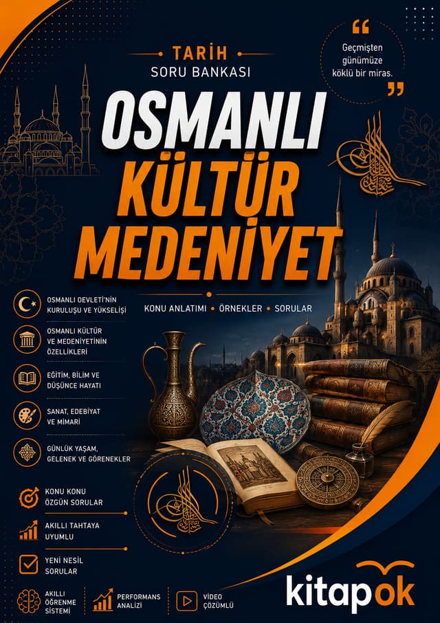 Osmanlı Kültür ve Medeniyet 8 soru bankası kapağı