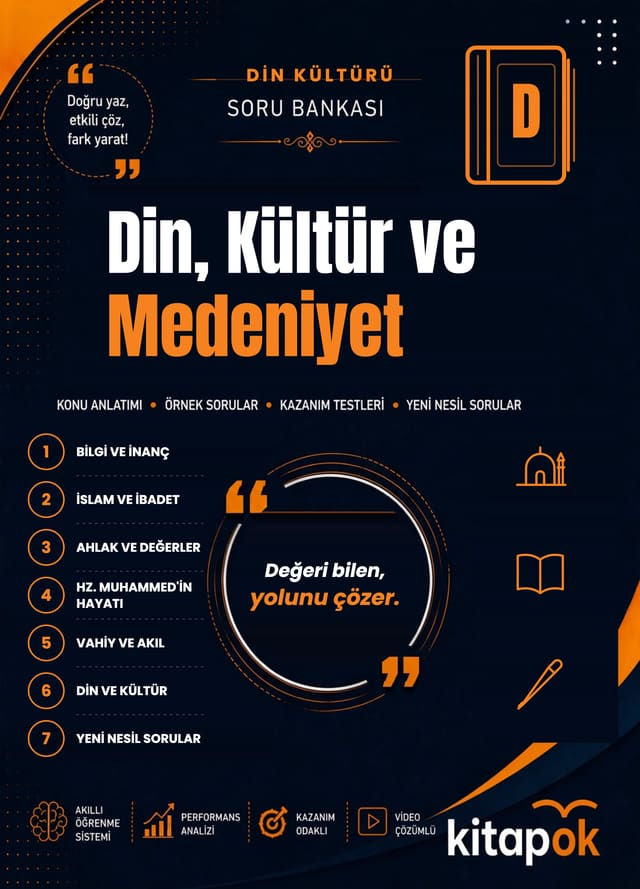 Din, Kültür ve Medeniyet — 20 Soru soru bankası kapağı