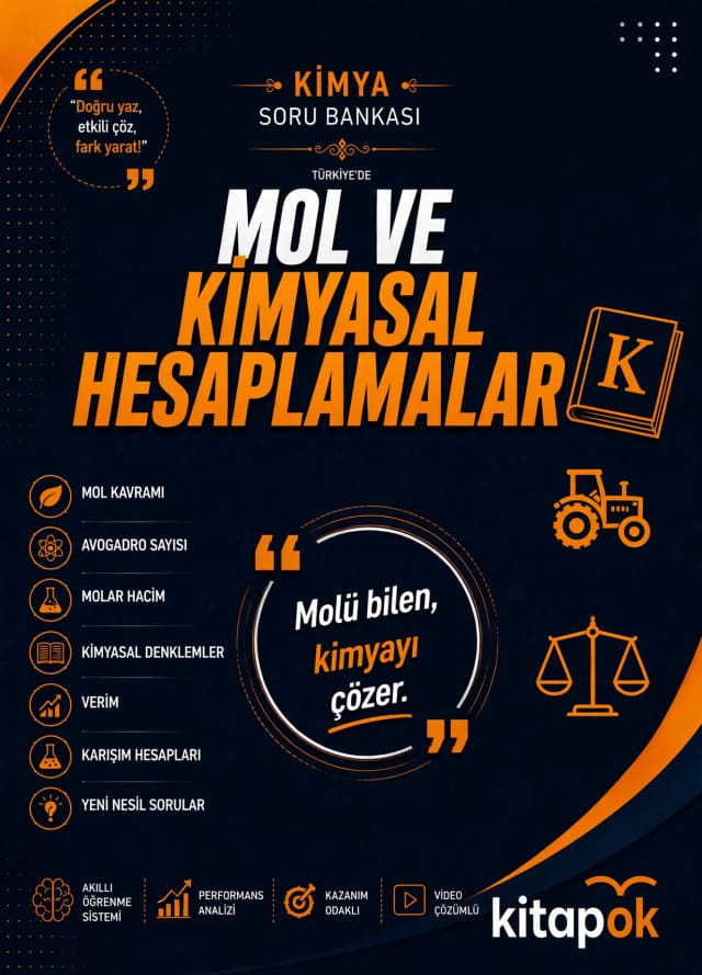 Mol ve Kimyasal Hesaplamalar — 8 Soru soru bankası kapağı