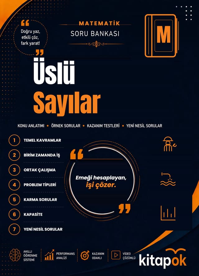 Üslü Sayılar — 20 Soru soru bankası kapağı