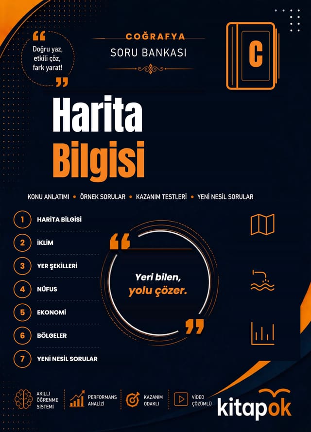 Harita Bilgisi — 19 Soru soru bankası kapağı
