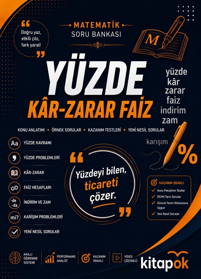 Yüzde, Kâr-Zarar ve Faiz Problemleri — 20 Soru soru bankası kapağı