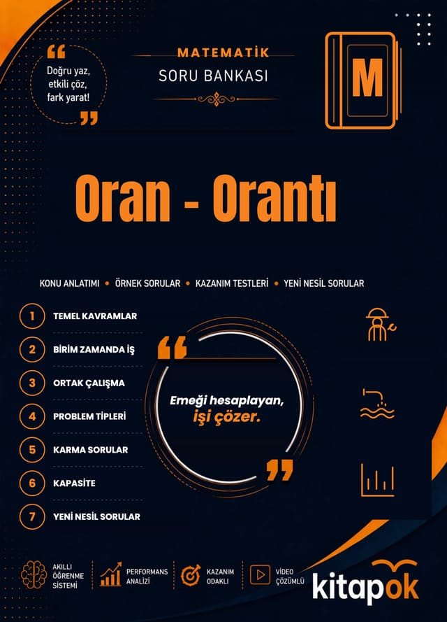 Oran-Orantı — 20 Soru soru bankası kapağı
