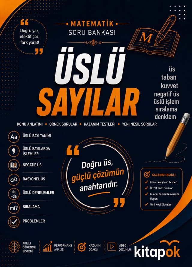 Üslü Sayılar — 20 Soru soru bankası kapağı