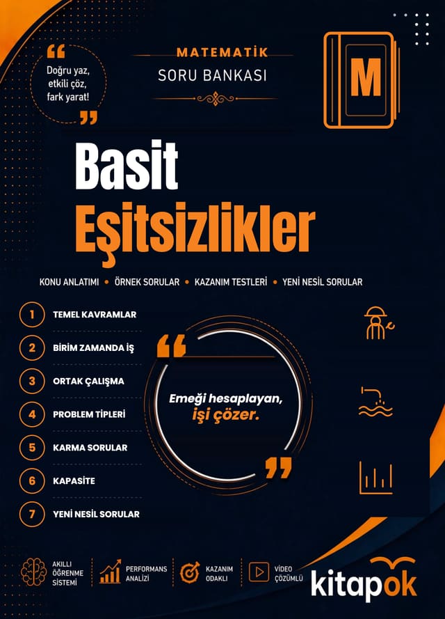 Basit Eşitsizlikler — 20 Soru soru bankası kapağı