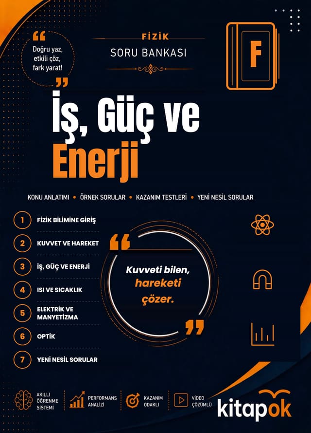 İş, Güç ve Enerji — 20 Soru soru bankası kapağı