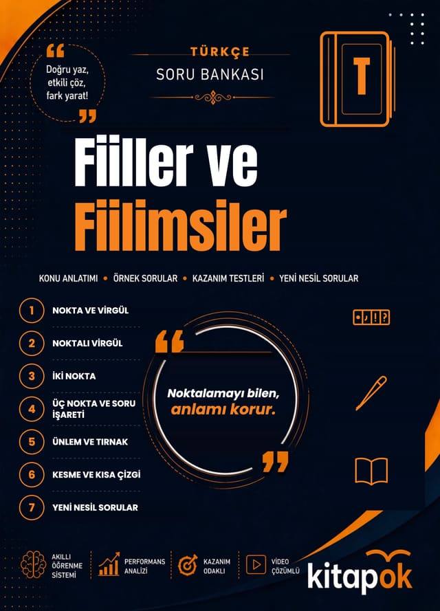 Fiiller ve Fiilimsiler — 20 Soru soru bankası kapağı