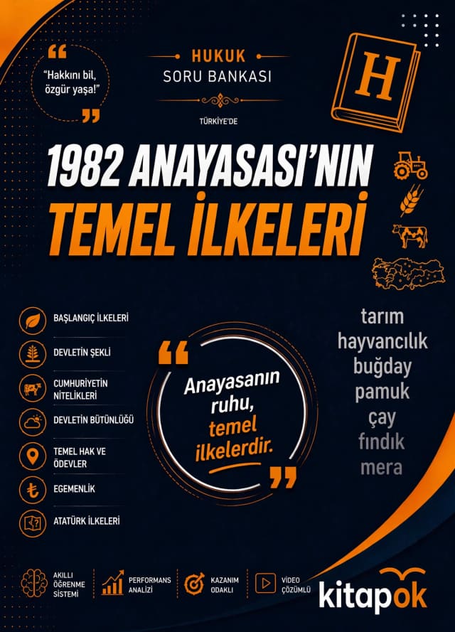 1982 Anayasası'nın Temel İlkeleri — 20 Soru soru bankası kapağı